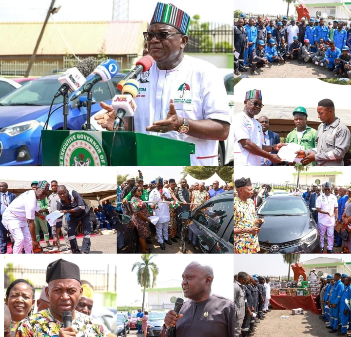 Governor Ortom Presents Start-up kits to Benue Youths trained in Automobile Maintenance