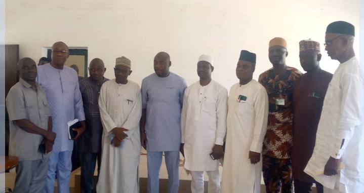 Chairman of Kuje area council Abdullahi Suleiman Sabo (m) after inaugurating members of the screening committee on Tuesday
