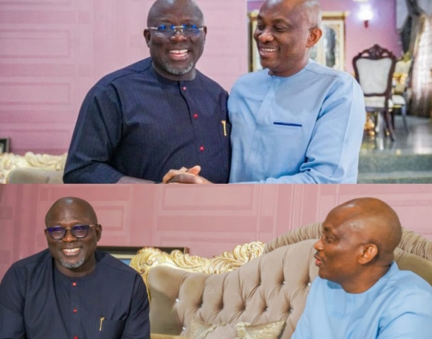 Delta State Governor-Elect and Speaker, Delta State House of Assembly, Rt Hon Sheriff Francis Oborevwori and Minority Leader of the Federal House of Representatives and Chieftain of the Peoples Democratic Party, PDP, Rt Hon Ndudi Elumelu