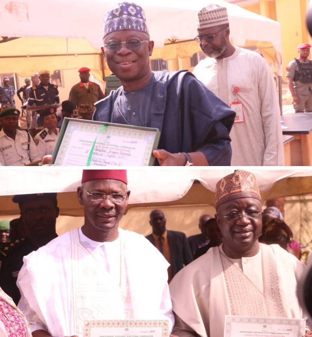 In Nasarawa, INEC presents Certificates of Return to Sule, Akabe, Balarabe, others