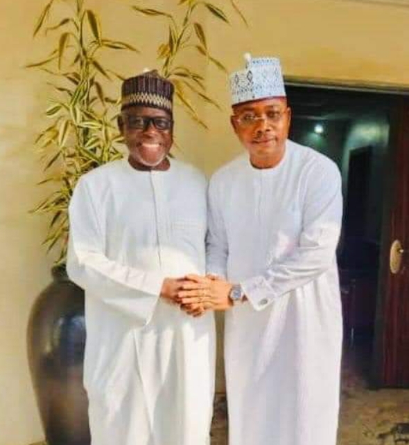 Former Kogi State Governor, Captain Idris Wada and Honourable Usman Ahmed Ododo, the All Progressives Congress (APC) candidate for the November Governorship election.