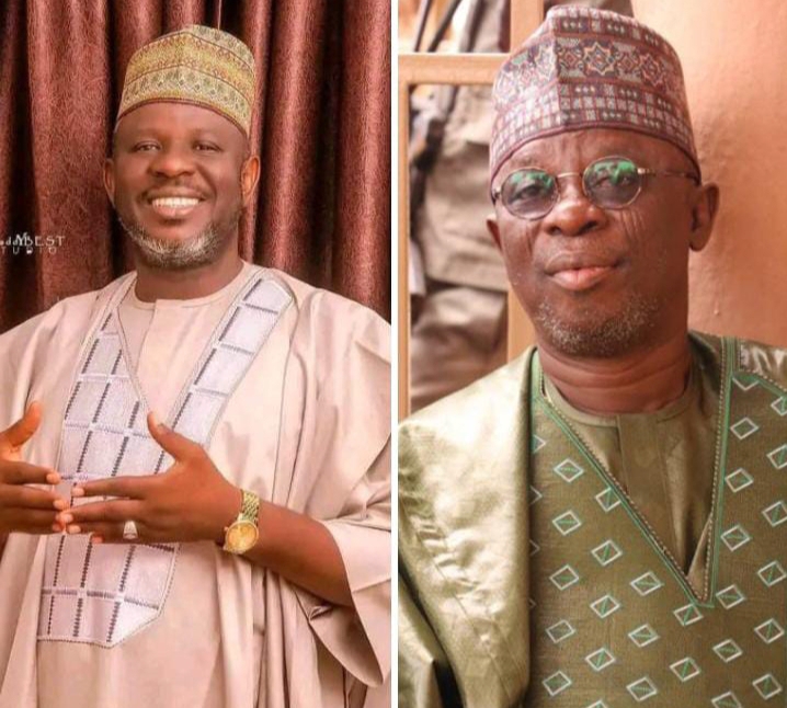 Deceased former member who represented Doma South at the State House of Assembly Hon. James Dangana Akoza (L) and Speaker of the  Nasarawa State House of Assembly Alhaji Ibrahim Balarabe Abdullahi (R).