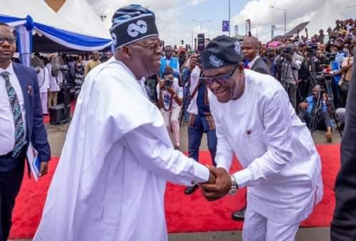 President Bola Ahmed Tinubu and Former Rivers State Governor, and now FCT Minister, Nyesom Wike