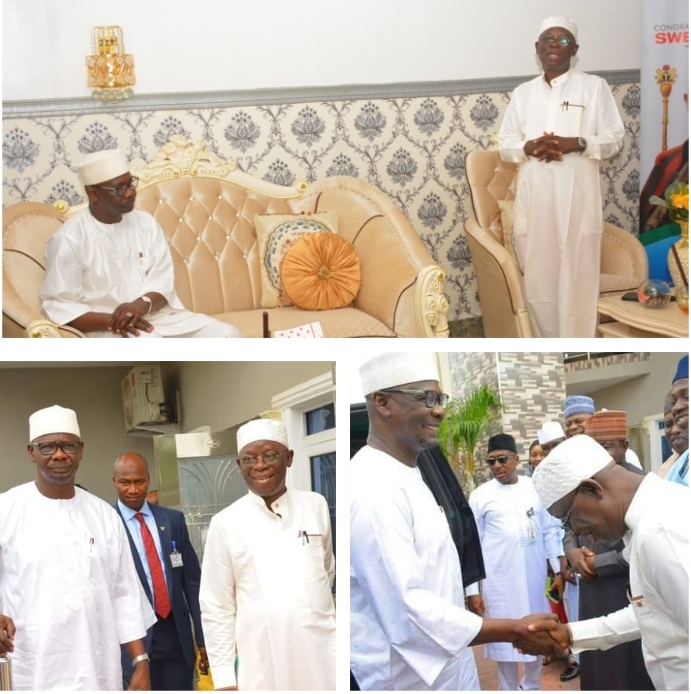 Governor Abdullahi Sule paid solidarity visit to Speaker, Nasarawa State House of Assembly, Rt. Hon Ibrahim Balarabe Abdullahi at his Lafia residence