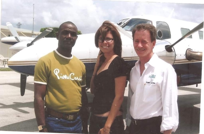 Chairman of a Lagos based aerospace and flight training agency, PPK Aviation International, Fred Latimore Oghenesivbe and some staff of the board