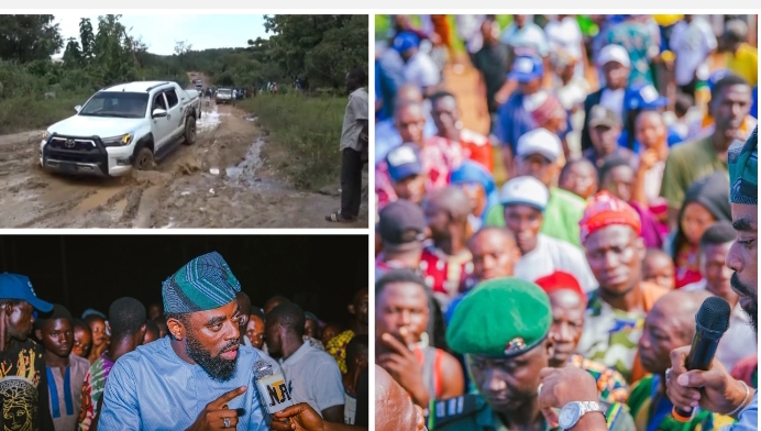 Kogi guber: AA candidate, Braimoh Olayinka, residents decry deplorable state of Bunu road (Video)