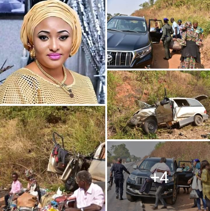 Kogi First Lady, Rashida Bello stopover to rescue accident victims