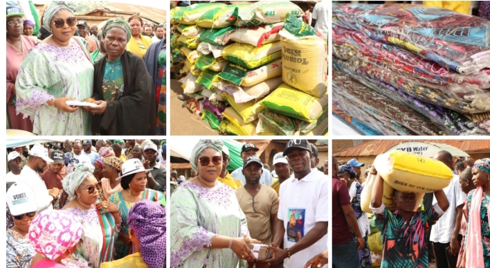 Wife of Kogi Accountant General, Zainab Jibrin empowers 300 women, youths in Okene with food, cash, other items