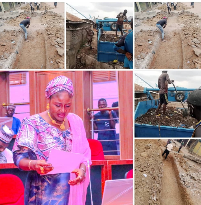 Nasarawa Female lawmaker, Hajarat Danyaro begin construction, rehabilitation of drainages
