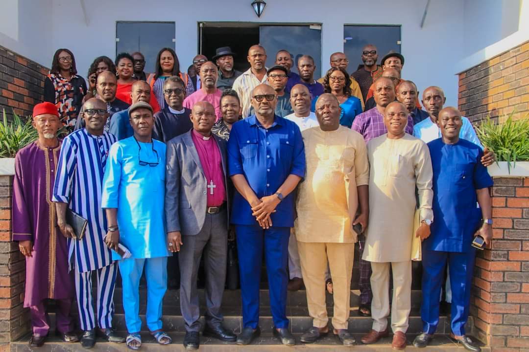 Secretary to Delta State Government, and Chairman Subsidy palliates Committee, Dr Kingsley Emunin a group photograph with members and coordinators from 25 local government areas