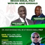 Edo State PDP Guber candidate, Asue Ighodalo (AI) expected in Italy, on Monday