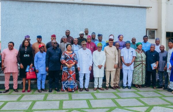 The Senior Special Assistant to the President on Sustainable Development Goals, (SSAP-SDGs) Princess Adejoke Orelope-Adefulire in a group photograph with stakeholders in Abuja
