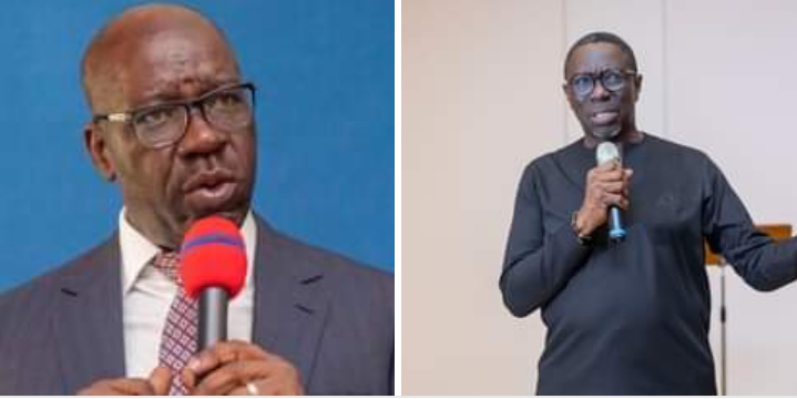 Edo State Governor, Godwin Obaseki and Candidate of the Peoples Democratic Party (PDP) in the September 21 governorship election in Edo State, Dr Asue Ighodalo