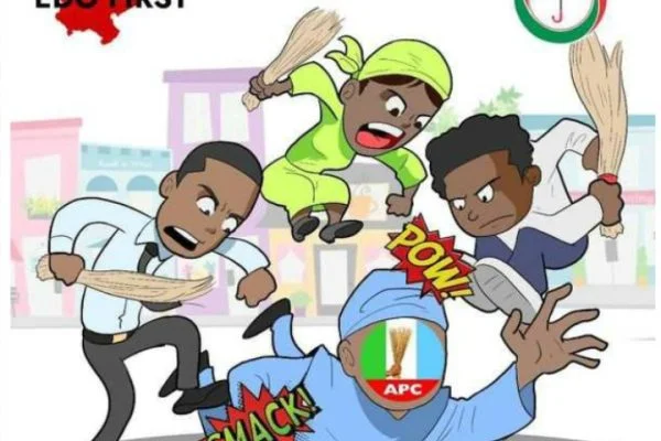 Edo 2024: APC Forbidding Litigations to Win Edo Election PDP/APC log