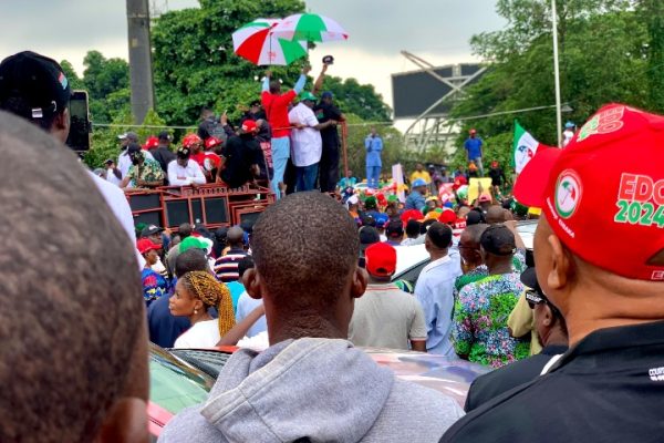 Edo 2024: Huge crowd as AiO2 holds rally in Benin City