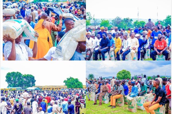 Images of fertilizers flaggoff and distribution in Toto LGA