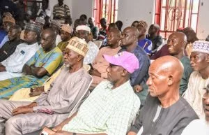 Cross section of APC stalwarts seated during stakeholders meeting held in Gegu Beki, zone C, Kogi LGA