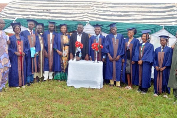 Frontline educationist and one of the Directors of God's International College of Education, Ogugu in Olamaboro local government area, of Kogi State, Doctor Pius Audu in a Group photograph with other stakeholders in education sector