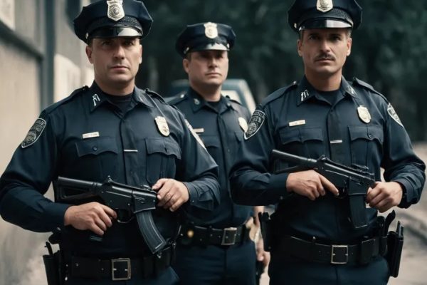 United States of America (USA) Police Officers on duty