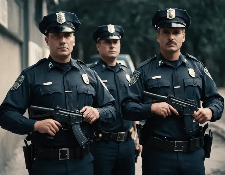 United States of America (USA) Police Officers on duty