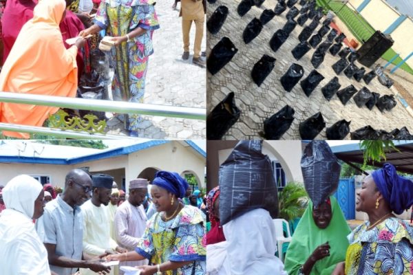 Nasarawa Female Lawmaker, Hajarat Danyaro distributes cash, food items to over 200 people