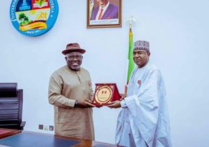 Delta State Governor, Rt. Hon. Sheriff Oborevwori and DG/CEO of National Drug Law Enforcement Agency, NDLEA, Gen Buba Marwa