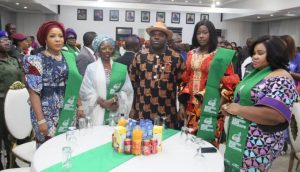 Mrs. Priscilla Chidinma Otti, the First Lady of Abia State in a group photograph with stakeholders and representatives of the Renewed Hope Initiative 