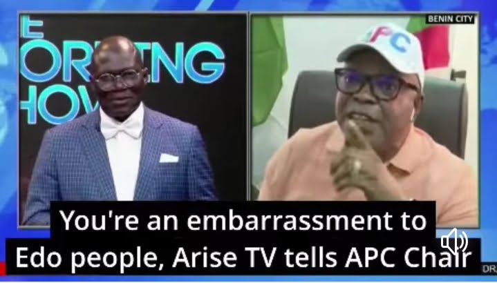 Edo 2024: Like Edo APC Gov'ship candidate, Edo APC Chair, Jaret Tenebe on Arise TV embarrassing his party, Says Edo People can't afford monthly subscription of National TV's