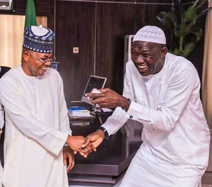 Kogi State Governor, Ahmed Usman Ododo and Kogi State Commissioner for Solid Minerals and natural resources, Engineer Mohammed Abubakar Bashir Gegu