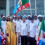 Kogi State Governor, Ahmed Usman Ododo, 21 LG Chairmanship candidates of APC and Stakeholders during APC flaggoff ceremony held at Muhammadu Buhari Civil Center Lokoja