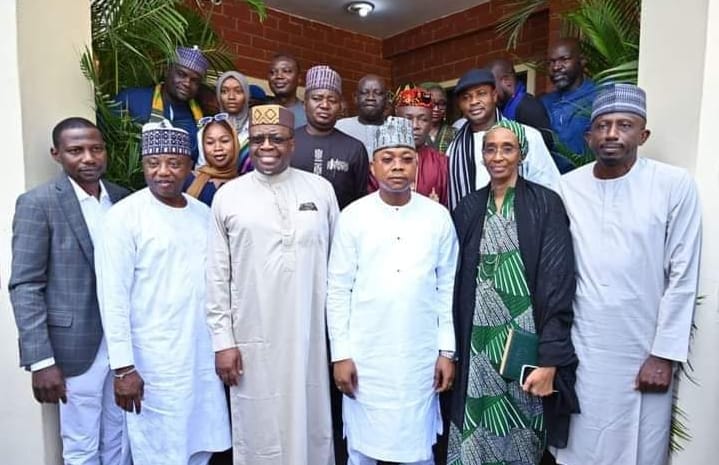 Kogi State Governor, Ahmed Usman Ododo (M) and delegation from Nigeria Export Processing Zones Authority (NEPZA)