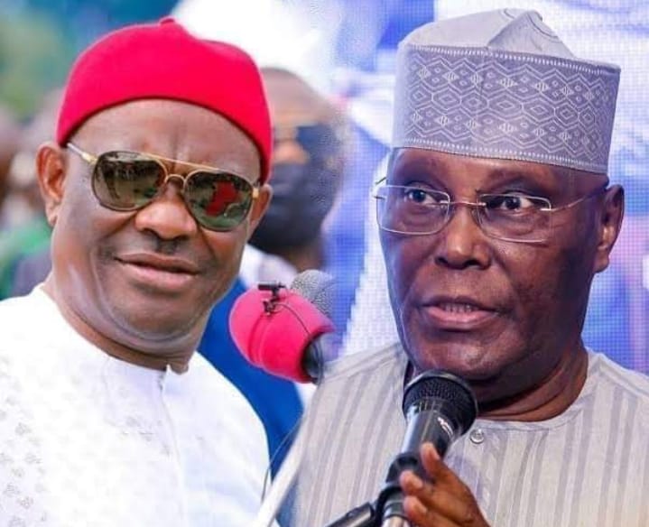 Minister of Federal Capital Territory (FCT) and immediate past Governor of Rivers State, Nyesom Wike and Former Vice President, Alhaji Atiku Abubakar