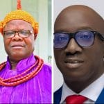 Olokpe of Okpe Kingdom Felicitates with Okpebholo on assumption of office as Gov of Edo State