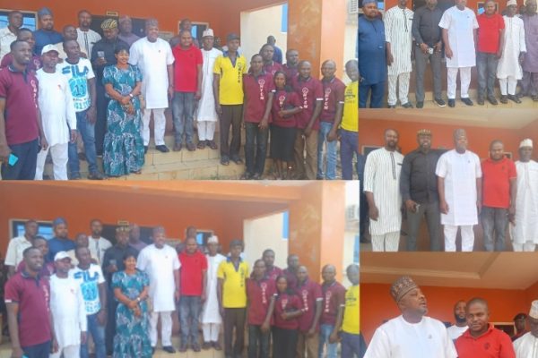 Images of Igalamela Odolu LG Chairman, Hon (Barr) Cosmos Atabo, Kogi State Chairman of the National Youth Council Nigeria (NYCN), Comrade Benjamin Jeremiah Ojadale, State, LG Executive of NYCN and stakeholders