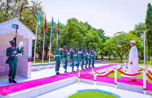 Nasarawa State Governor, Engineer Abdullahi Sule inspecting Military Guard of Honour 