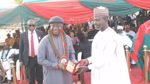 Nasarawa State Deputy Governor, Dr. Emmanuel Agbadu Akabe with AB Inuwa