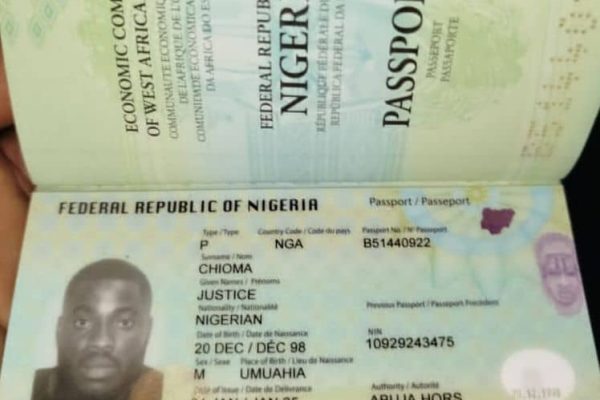 Chioma Justice obtained ECOWAS passport from NIS