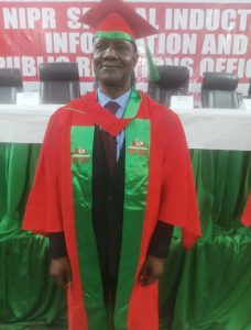 Director General, Delta State Orientation and Communications Bureau, Dr Fred Latimore Oghenesivbe inducted into the prestigious Nigerian Institute of Public Relations, NIPR, in Abuja.