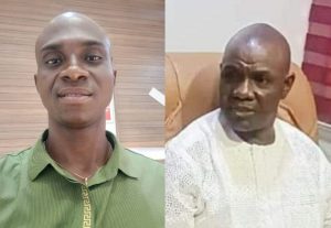 Hon Osiebe Okpos, the newly appointed SA to the Governor of Delta State and Dr. Barr. Fred Latimore Oghenesivbe, the Delta State Director General, Orientation and Communication Bureau