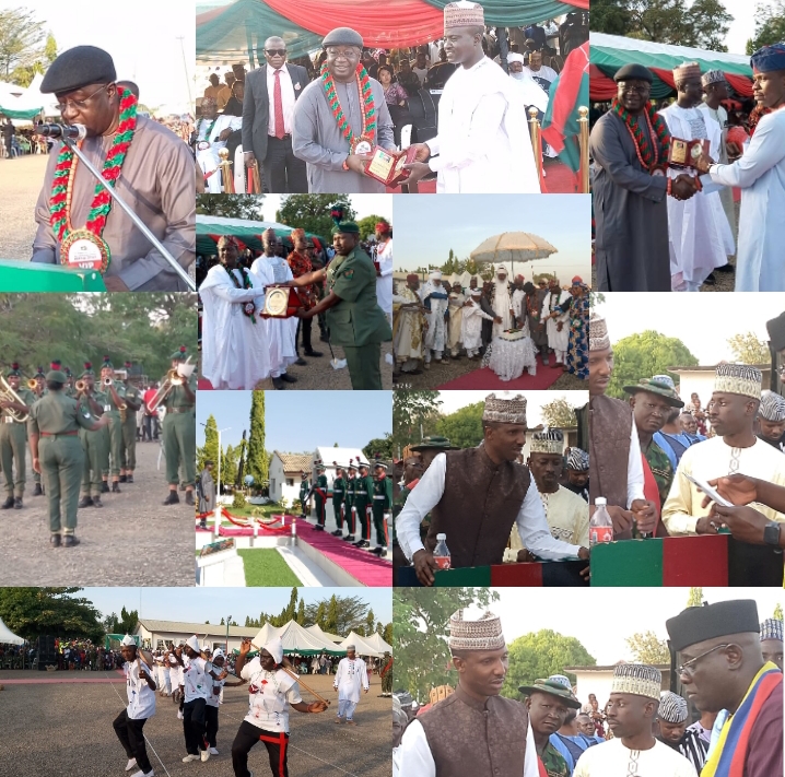 I77 Guards Battalion awards officers for their gallant commitment ....As 2024 WASA wrapped up in style By Roseline Okafor, Nasarawa State. In a bid to ensure officers of the Nigeria Army perform their primary responsibility diligently with courage, the 177 guards battalion Shittu Alao Barracks Keffi, Nasarawa State, has awarded it's officers and men of the Battalion who distinguished themselves towards providing security of life and property of the people. The award presentation was done during the 2024 West African social Activities (WASA), held at the battalion parade ground had in attendance dignitaries from all walks of life including that the deputy governor of Nasarawa state, Dr. Emmanuel Agbadu Akabe and the commander guards brigade of the Nigerian Army, Major general Onasanya. Declaring the ceremony open, the commanding officer, 177 guards battalion, Lt. Col. AB Inuwa, said the event was held annually to bring the officers together and it is a long time inherited Nigerian Army tradition conducted to mark and celebrate the unit end of the year operational and training activities. "I wish to tell you that this event, is also serve as a means of uniting officers, soldiers and their families to appreciate the diversified cultural heritage of the nation in a bid to promote unity among troops". The special guest at the event, Governor Abdullahi Sule, represented by his Deputy, Doctor Emmanuel Agbadu Akabe, commended the Nigerian Army for their selfless service and dedication towards combating crimes in Nasarawa state and beyond, calling on them to sustain the tempo. As part of state government commitment of ensuring that welfare of security agencies in the state are taking care of, and for the sustenance of hosting the west African social activities (WASA), the Governor announced the donation of six (6) million naira towards that direction. Apart from awarding the officers, the 177 guards battalion also honoured some traditional rulers to include the Andoma of Doma, Ogah Onawo and the Bassa traditional ruler, Chief Tukura, Among others. Cultural troupes from different tribes thrilled the audience with dances.