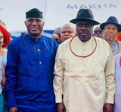 Immediate past Deputy Senate President, Obarisi Ovie Omo-Agege and Former Delta Governor, Chief James Onanefe Ibori