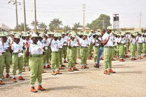 The Corps members pledging their oath of allegiance to the Country.