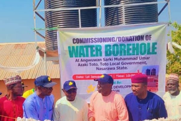 Maikaya Development Foundation commissioning the newly installed 6,000-liter solar-powered borehole project in Toto community