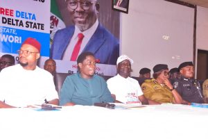 Delta State Government appointees during a statewide campaign against drug abuse in Asaba on Monday 