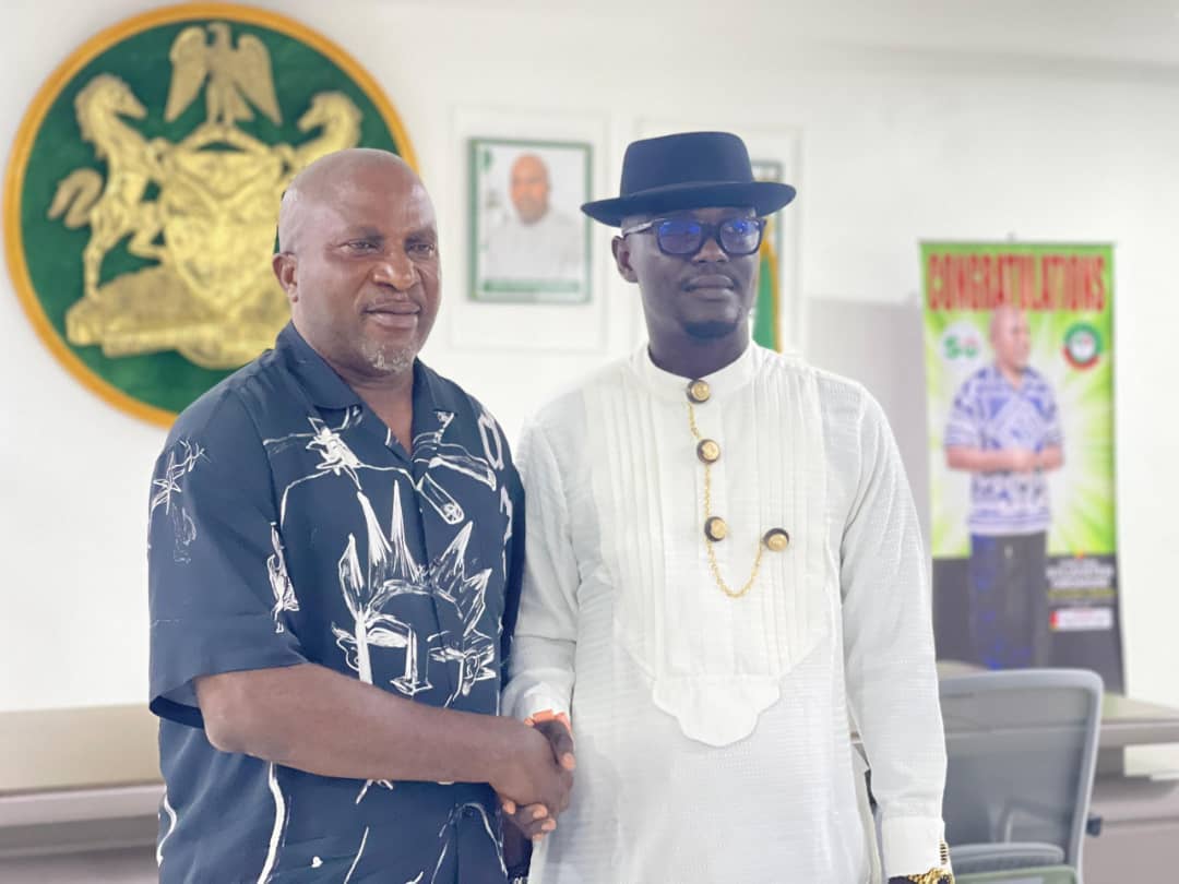 Chairman of Warri South West Local Government Area, Hon. Sylvester Oromoni and Delta State Councillors Forum Chairman, Rt. Hon. Ekpemupolo Samuel