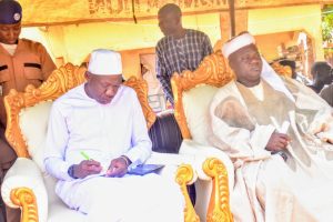 Chief Engr. Muhammed Abubakar Bashir Gegu, the Kogi state Commissioner for solid minerals and natural resources and Nyiwo of Gegu Beki chiefdom, HRH. Alhaji Muhammed Abba AlhassanPhoto credit: Joseph Kpanaki 