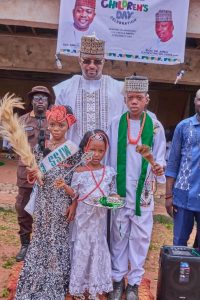Hon. Comr Ameh Williams, the Executive Chairman of Olamaboro Local Government Area of Kogi State and pupils 