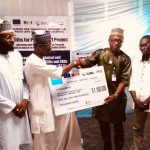 CCAPAD Director Ahmed Salihu with beneficiaries of the grants.