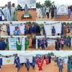 Pharm. Ahmed Baba Yahaya, Executive Chairman, Toto LGA during children's day celebration with Primary and nursery school pupils in attendance