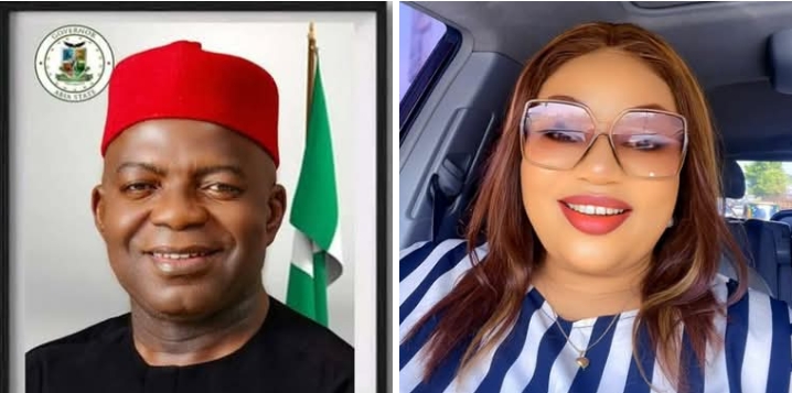 Governor Alex Otti of Abia State and Oluchi Oparah, Former National Treasurer of Labour Party